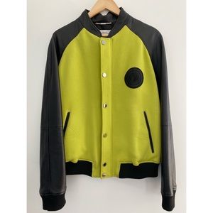 Barely Worn Versace Bomber with Leather Sleeves